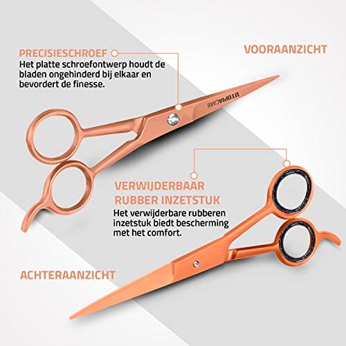 Utopia Care Hair Cutting and Hairdressing Scissors 6.5 Inch, Premium Stainless Steel Shears with Smooth Razor and Sharp Edge Blades for Salons, Men, Women and Kids, Rose Gold - Image 3