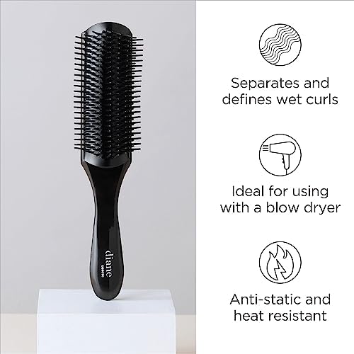 Diane Nylon Pin Styling Hair Brush for Detangling, Separating, Shaping and Defining Wet Thick or Curly Hair, Glides Through Tangles with Ease - Image 2