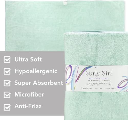 Curly Girl Towel for Women with Curls, Anti-Frizz, Absorbent, Fast Drying, Curly Hair, Microfiber Hair Drying Towel for Curls - Image 3