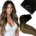 LaaVoo Hair Extensions Clip ins Real Human Hair 20in Thick Healthy by LaaVoo
