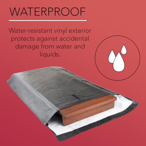 LAMINET Premium Heavy Duty Table Leaf Storage Bag water , scratch resistant. Extra Thick waterproof exterior heavy duty flannel backing. Store Your Table Leaves safely. Holds Leaves up to 26" wide. - Image 3