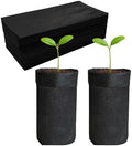 50PCS Nursery Grow Bags, Black Plant Grow Bag for Starting Rooted Plants Vegetable, Flower, Seedling Tree Seedling Pots, 8.5" H Before Loading Soil by Gcrdplat