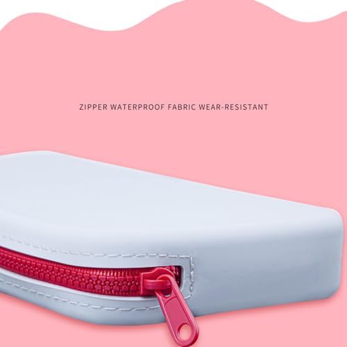 Silicone Large Makeup Bag, Travel Toiletry Bag For Women Big Makeup Bag Organizer Portable Cosmetic Bag Zipper Pouch Purse Waterproof Makeup Storage Bag (Medium Grey) - Image 6