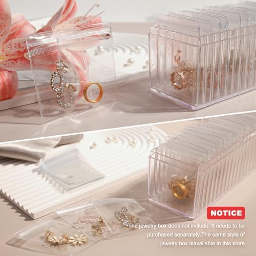 HOMEHIVE Travel Jewelry Bags, 20Pcs Clear Travel Jewelry Organizer, Portable Anti Tarnish Jewelry Storage Pouch Bag Gift for Women Girl, 20Pcs Clear Bags - Image 5