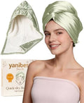 YANIBEST Satin Microfiber Hair Towel Wrap, Fast Drying Turban for Women by yanibest