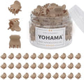 YOHAMA 36Pcs Khaki Mini Hair Claw Clips for Women&Girls, Strong Bangs Clips by YOHAMA