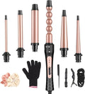 Curling Iron Set 6 in 1 Curling Wand with 0.35"-1.25" Ceramic Barrels by JAETON