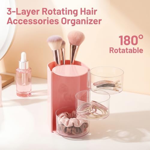 ElevateTech 3-Layer Hair Accessories Organizer with Hair Brush Holder - Image 3