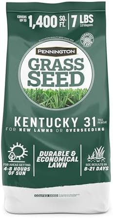 Pennington Kentucky 31 Tall Fescue Grass Seed, Drought-Resistant, 7 LB by Pennington