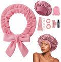 Heatless Curls Overnight Headband, 70'' No Heat Hair Curlers with Hair Bonnet for Sleeping, Light Pink by Yampahpa%E2%80%94ShineYourLife