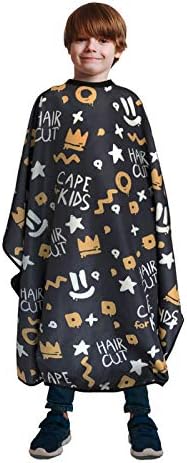 Pelocapa Barber Cape for Kids, Hair Cutting Cape, Professional Salon Hairdressing Cape for boys, Waterproof & Light Weight & Machine Washable - 39”× 51”（Crown Pattern） by Pelocapa