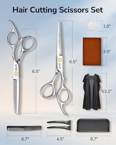 ULG Hair Cutting Scissors Set, 8 PCS Professional Stainless Steel - Image 7