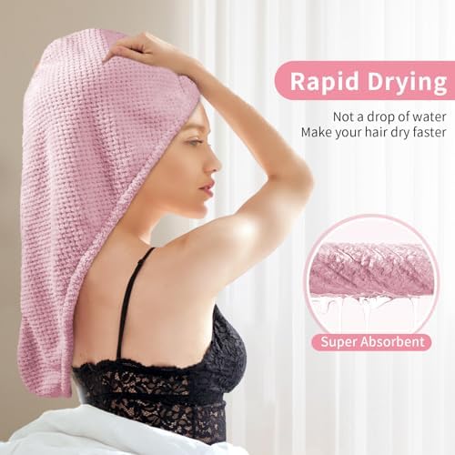 my novel things 3 Pack Microfiber Hair Towel Wrap for Curly Hair Women - Image 6