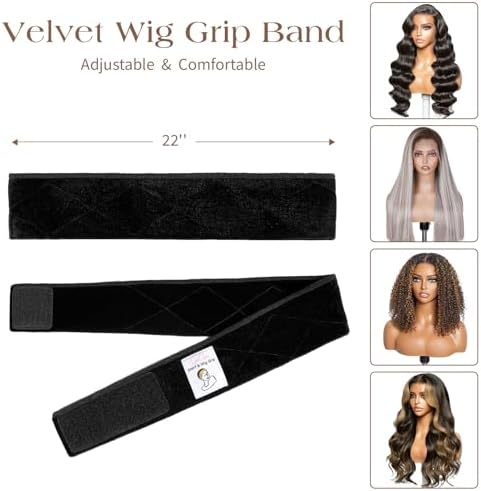 Wig Grip Band for Half Wig - Velvet Bands for Women Non Slip - Image 5