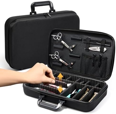 MoyRetty Barber Carrying Bag for Clippers and Supplies, Large Size Travel Case for Barber, Hair Clips Scissors Cutting Tools Organizer, Professional Salon Supplies DIY Storage Kit for Stylist by MoyRetty