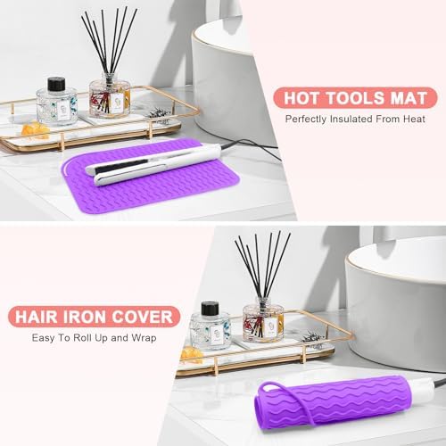 Suafrnut Plus Size Silicone Heat Resistant Mat for Hair Tools(12" x 9") - Image 5