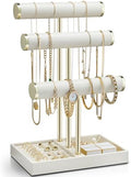 VLANDO Jewelry Organizer, 3 Tier Jewelry Bracelet Necklace Holder with Tray by VLANDO