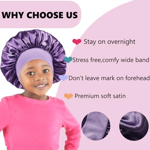 3 PCS Satin Baby Bonnets for Sleeping Toddler Bonnets for Girls and Boys - Image 4