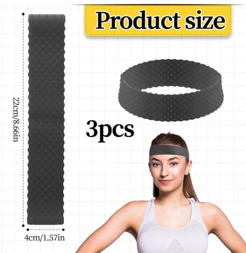 JJUNW 3 PCS Wig Grip Band, Wig Headband, Adjustable Silicone - Image 2