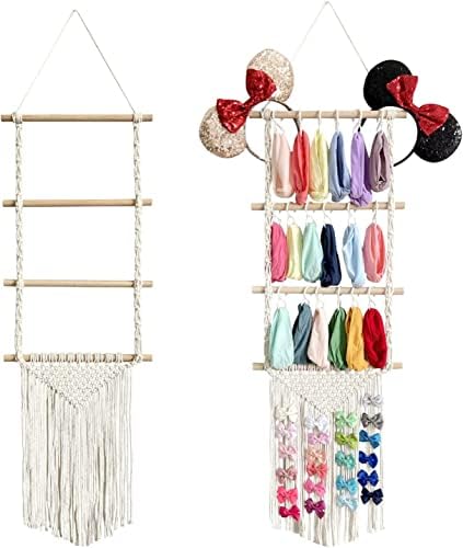 ALinmo Headband Holder Hair Bows Organizer for Girls, Baby Headbands Hair Accessories Organizer Storage Wall Hanging Decor for Toddler Girls Room - Image 7