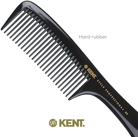 Kent SPC83 Black Salon-Style Barber Comb and Dressing Cutting Detangler with Wide Teeth - Professional Barber Wide Tooth Comb for Styling for Medium and Thick. Ergonomic Grip for Daily Use. - Image 5