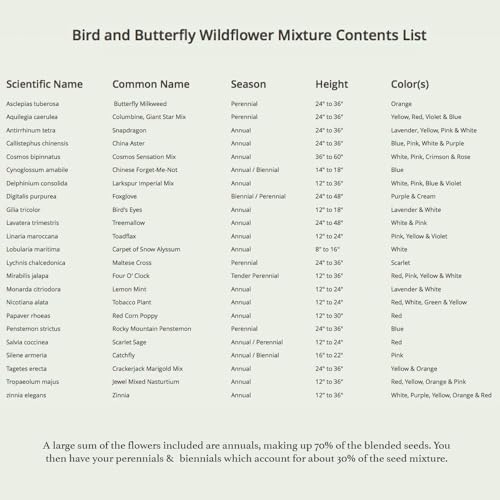 Seed Needs Wildflower Seeds Butterfly and Hummingbird Mix 2 Ounce Bulk Pack - Image 5