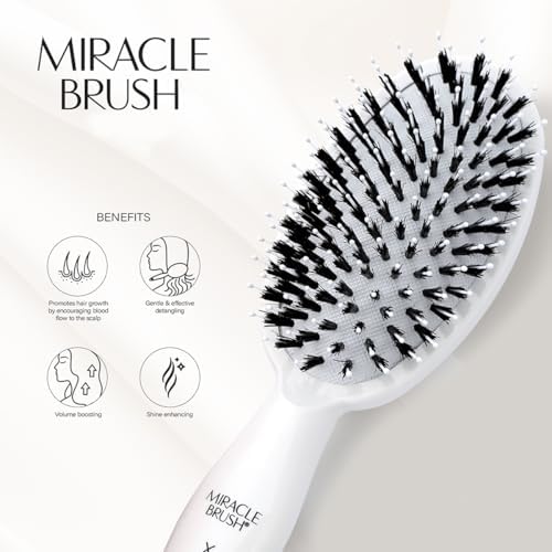Hairtamin Hair Brush for All Hair Types | Paddle Brush for Blow Drying, Detangling, and Straightening | Anti-Static, Lightweight, and Ergonomic Design | Hair Brush for Men, Women, Kids, and Pets - Image 6