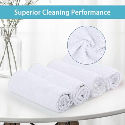 HOMEXCEL 100PK Microfiber Cleaning Cloth, Cleaning Rag for Home, 11.5x11.5 - Image 2