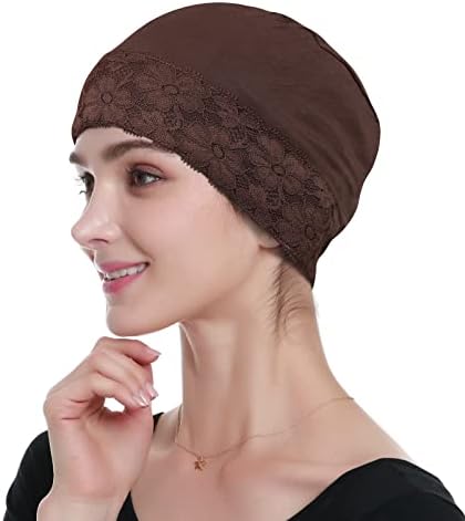 Lace Beanie Sleep Caps Head Coverings for Women Hair Loss - Image 4