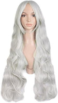 MapofBeauty 32 Inch Long Hair Spiral Curly Cosplay Costume Wig, Silver Gray by MapofBeauty