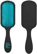 Conair The Knot Dr. hair brush - Pro Mini Detangler, Detangling, Heat Resistant, Irregular shape, Rubber, 1 Count, Black + Blue, All hair types, Unisex by conair