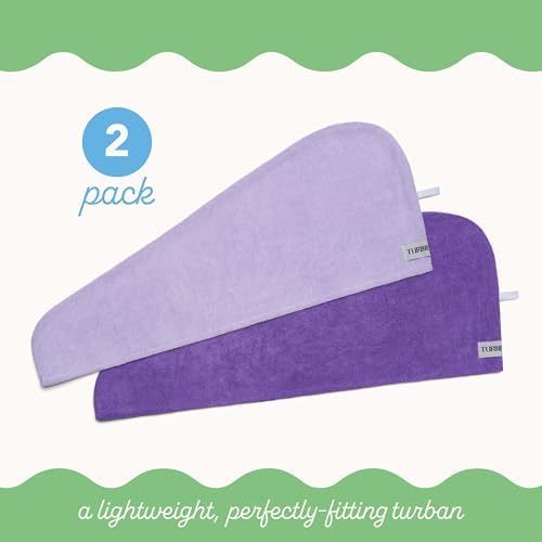 Turbie Twist Microfiber Hair Towel, Dark & Light Purple (2 Pack) - Image 3