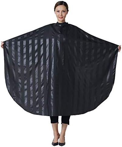 Professional Salon Cape, Polyester, Black, 54'x62', Barber Hair Cut Cape by SMARTHAIR