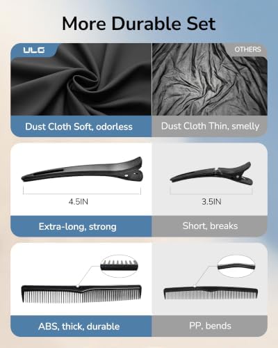 ULG Hair Cutting Scissors Set, 8 PCS Professional Stainless Steel - Image 4