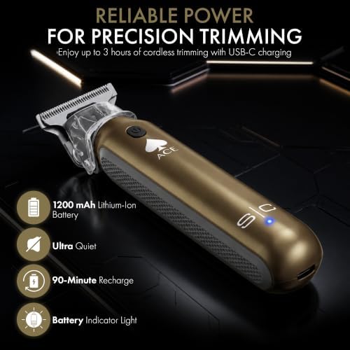 Stylecraft Ace Cordless Hair Trimmer, Slim Compact, Up to 7500 RPM Motor - Image 6