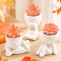Der Rose 3 Pack Fall Fake Succulents Plants Autumn Room Decor for Bathroom by DerRose
