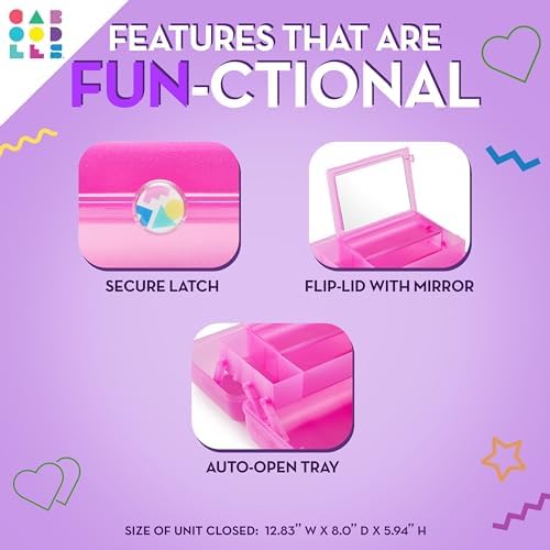 Caboodles Twilight Disco - On-The-go Girl Costmetic Organizer Make-up & Accessory Carry Case, Silver Shimmer - Image 5
