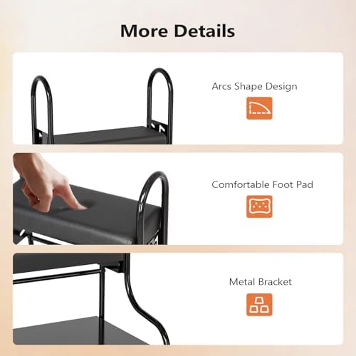 OmySalon Pedicure Cart Foot Bath Trolley, Adjustable Height Salon Trolley with PU Cushion, Portable Nail Esthetician Cart for Manicure & Foot Massage, Beauty Spa Supplies with Locking Wheels (Black) - Image 5