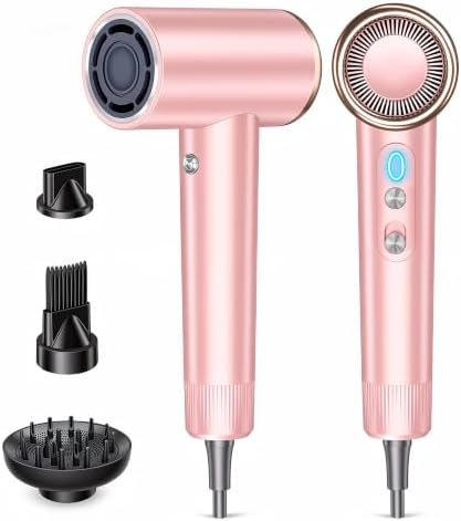 Mythsight StyleVibe High-Speed Ionic Hair Dryer with 3 Attachments by EffortlessStylingIntelligentHairCare