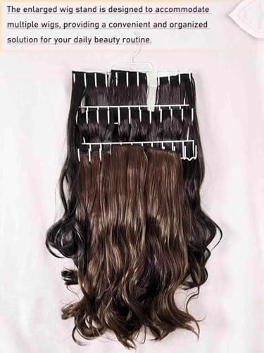 Hair Extension Holder for Washing, Coloring and Blow-Drying, Hair Extension Hanger for Full Length Weft, Extra Wide Weft, Braiding Hair, Wig Hanger for Storage (1) - Image 4
