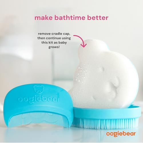 oogiebear Cradle Cap Brush Kit, 5 Piece, Includes 2 Replacement Sponges - Image 3