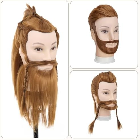 Male Mannequin Head with Hair 10" Barber Mannequin Head for Hair Styling - Image 3