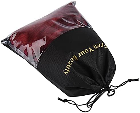 10 Pieces Wig Bags Hair Extension Storage Holder with Drawstring Hairpieces Ponytail Carrier Case Portable Dust Covers Large Size for Bundles, Wigs Tool, Gift and Travel (Large,Black) - Image 7