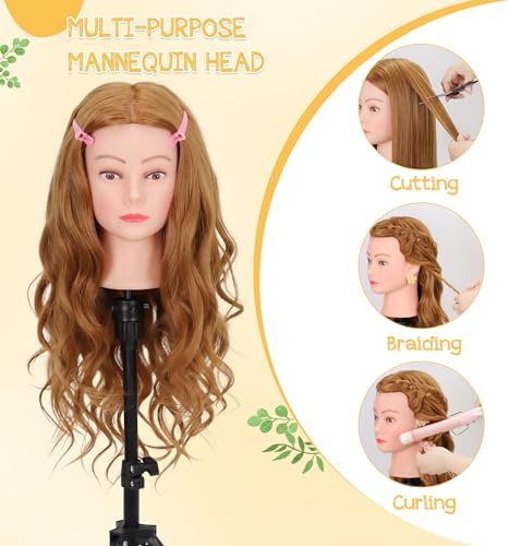 Cosmetology Practice Head with 80% Human Hair 26-28" #613 - Image 3