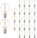 G40 LED Replacement Bulbs, 2700K Warm White, E12 Base, 25PK by CHYPartyStringLightBulbs
