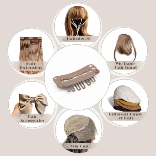 Dreamlover Brown U-Shaped Wig Clips to Secure Wig, 6 Teeth, 30 Pieces - Image 6