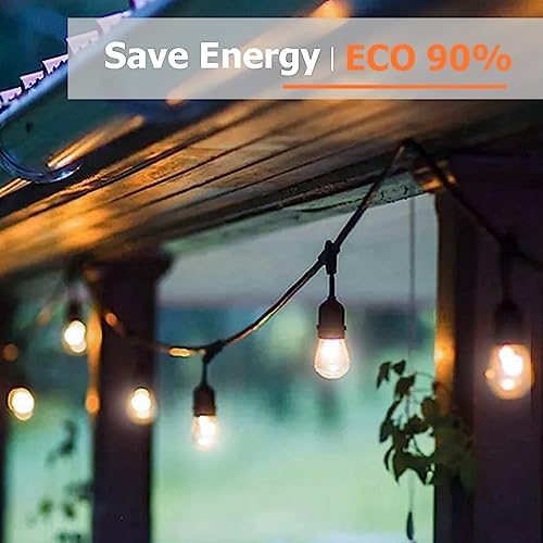 Visther 2700K S14 Outdoor String Light Replacement Bulbs for Patio, 48-Pack - Image 3