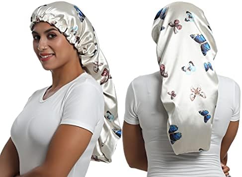 Satin Bonnet Silk Sleep Cap,Hair Bonnet for Braids Curly Hair - Image 5