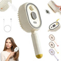 Electric Spray Air Cushion Massage Comb, Upgraded Rechargeable Steam Brush for Hair with Water Spray, Scalp Massage, Reduces Frizz, Self-Cleaning - Beige by Unknown