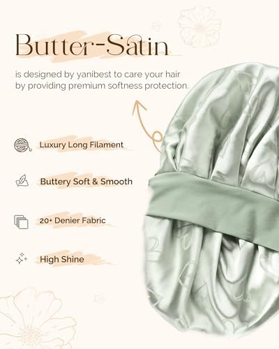 YANIBEST Adjustable Satin Bonnet for Sleeping, Double Layer - Image 3